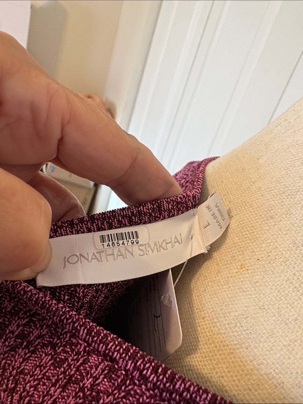 NWOT Simkhai Jonathan Simkhai Danika Cutout Knit Mini Dress Plum Berry. Sz M,L,X - Picture 7 of 8